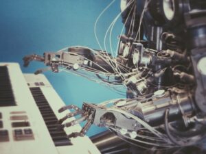 ai robots playing piano